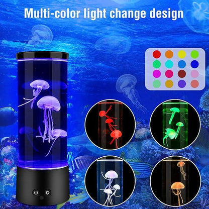 Jellyfish Lamp,16 Color Changing Lights Jellyfish Lamp, Jellyfish Aquarium Light ,Jelly Fish Light Tank Night Light, Mood Lamp,Table Lamp for Bedroom,Gift for Big Jellyfish Lamps for Adults and Kids